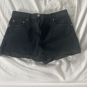 DAZE black denim jean shorts from nordstrom